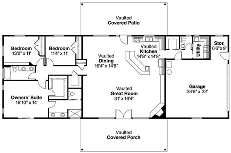 Contemporary Style House Plan - 3 Beds 2.5 Baths 2145 Sq ... Top of slab to underside of floor joist height is 7'8 3.