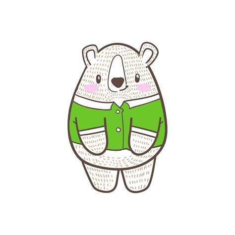Cute Little Bear Cartoon Doodle Vector 550609 Vector Art At Vecteezy