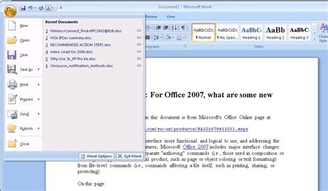 For Office 2007 What Are Some New Interface Features