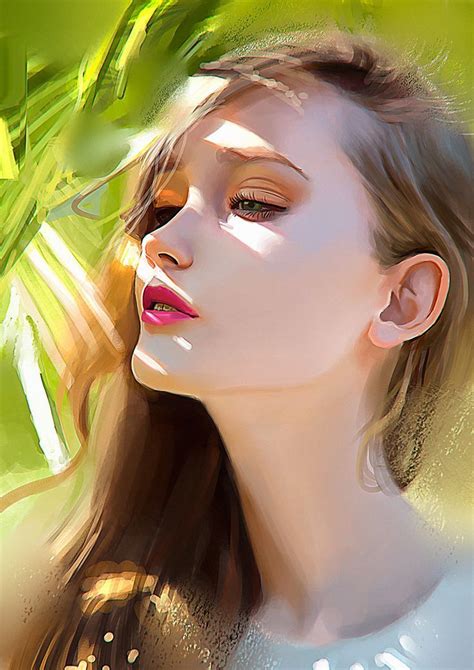 Color Study Portrait A Digital Painting By Carlos Alberto 2014