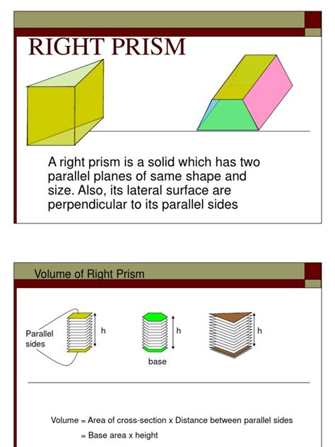 Right Prism Volume Pdf Area Triangle