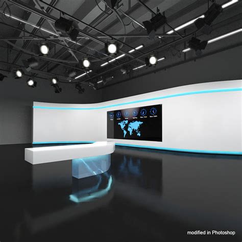 3d Tv Studio Model