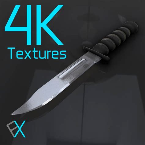 Knife 4k Texture 3d Model