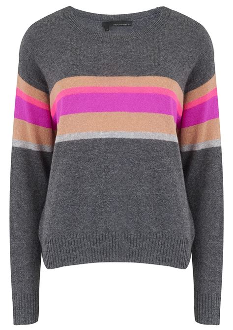 360 Sweater Gemma Cashmere Stripe Jumper Lead