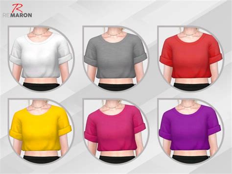 Simple Shirt For Women 01 By Remaron At Tsr Sims 4 Updates