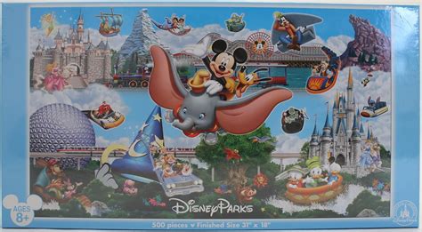 Disney Parks Panoramic 500 Piece Puzzle Disney Exclusive