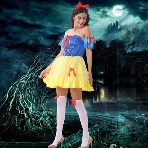 free shipping halloween cosplay costume adult snow white princess fairy tale costume tutu dress