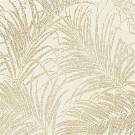 Henderson Interiors Sapphire Palm Leaf Wallpaper Rose Gold