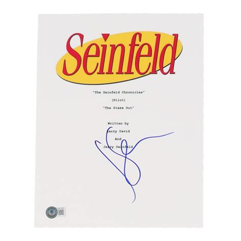 Jerry Seinfeld Signed Seinfeld Episode Script Cover Beckett