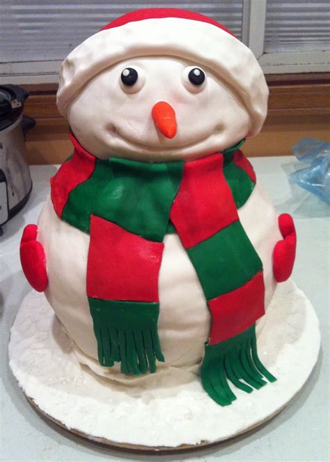 3d Snowman Christmas Cake