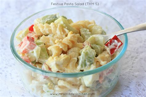 Pasta salad is truly as easy as boiling water and tossing in a few key ingredients. Festive Pasta Salad (S) - Mrs. Criddles Kitchen