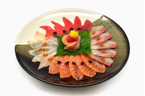 Premium Photo Japanese Food Raw Fish Mixed Sashimi Maguro Otoro