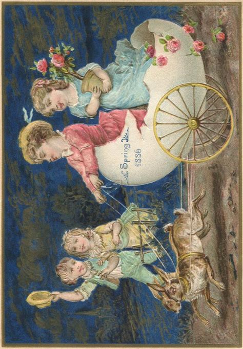 1886 Vintage Easter Card Vintage Fangirl