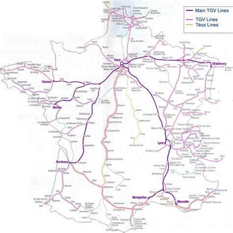 France And Paris Train Rail Maps