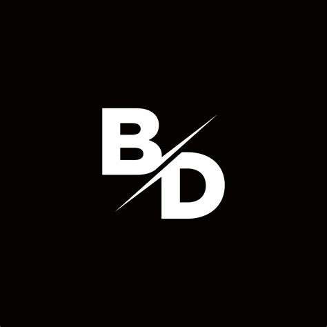 bd logo letter monogram slash with modern logo designs template 2839958 vector art at vecteezy