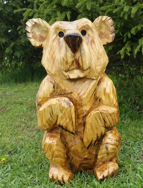 Bear Carving Chainsaw Carving Chainsaw Art Wood Carving Statues