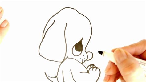 Как лесно да нарисуваме малко тъжно кученце Рисуване Лесни рисунки
