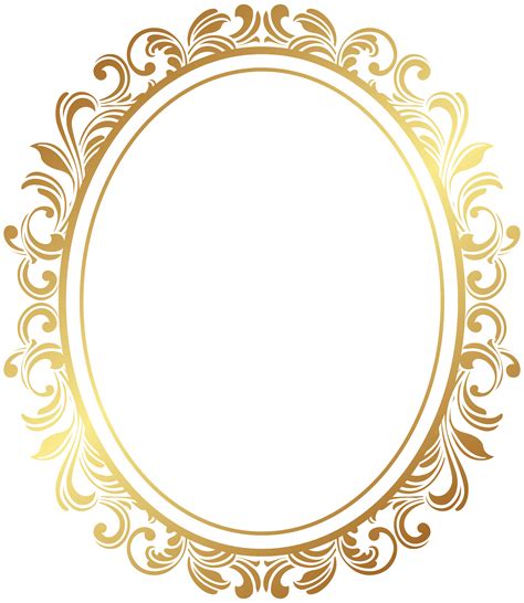 Oval Border Deco Frame Png Molduras Redondas Molduras Douradas Images