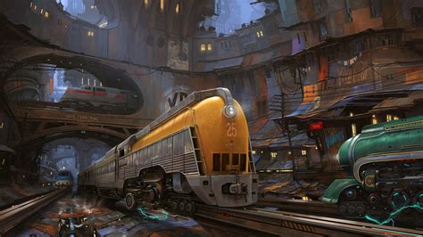 Futuristic Train Concept Art