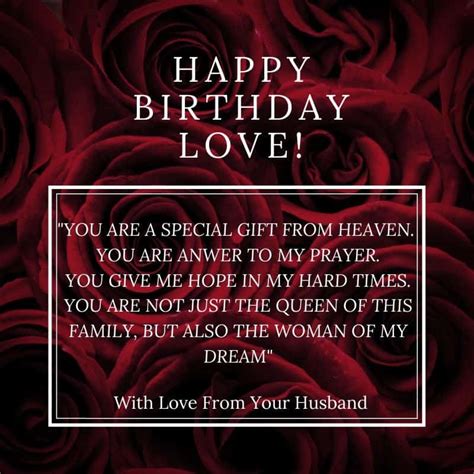 Carefully selected cute romantic happy birthday wishes for wife from husband with images can help you to express your warmest feelings, love and gratitude. Birthday Wishes For Your Dear Wife, Life Partner