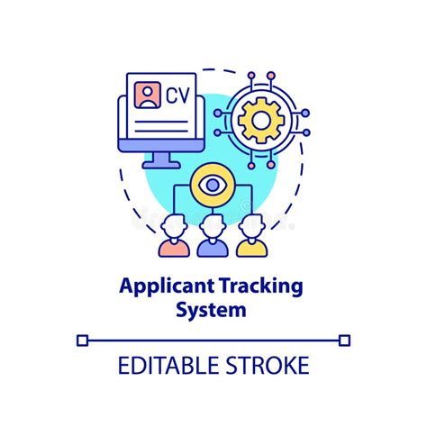 Applicant Tracking System Concept Icon Stock Vector Illustration Of