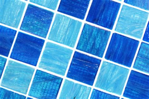 Aquatic Ocean Blue Glass Tile 2x2 Squares