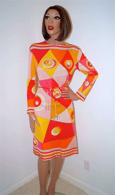 1960s emilio pucci dress authentic emilio pucci silk op art etsy pucci dress pucci