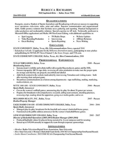 Cv templates find the perfect cv template. Intern Broadcasting | Internship resume, College resume, Resume objective examples