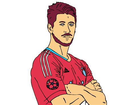 Desenho De Sergio Ramos Pintado E Colorido Por Usuário Não Registrado O