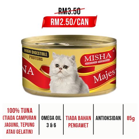 To make sure that your cat gets the nutrition he needs you should take the time to learn about your options and to select a quality product. MISHA Wet Canned Cat Food- Tuna (85g) | Shopee Malaysia