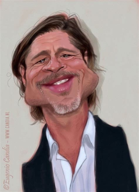 Brad Pitt Brad Pitt Celebrity Caricatures Caricature