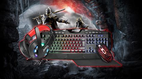 Jedel Knights Templar 4 In 1 Gaming Starter Kit Rgb Keyboard And Mouse