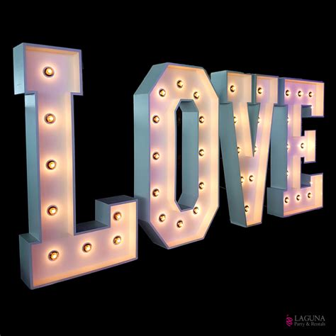 Love Marquee Light Up Led Letter Decor Set 72 Tall Laguna Party And Rentals