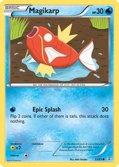 Today's pokemon card review is of magikarp from the ancient origins pokemon card set. Magikarp Pokémon Card Value & Price | PokemonCardValue