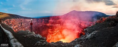 Glowing Magma At The Caldera Of The Masaya Volcano Nicaragua Oc