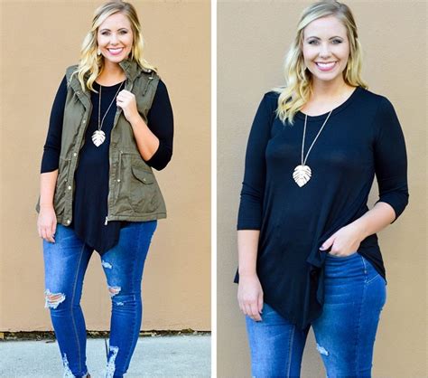 Casual Vest Look Perfect With Black Tunic And Leaf Necklace Trendy Fall Outfits Cute Outfits
