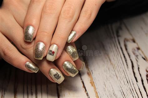 Fashion Manicure Of Nails On A Beautiful Background Stock Photo Image