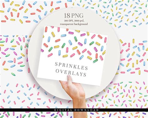 Sprinkles Clipart Sprinkle Overlay Clip Art Donut Sprinkle Etsy