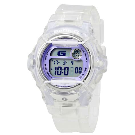 Stylish rod accents stand out from the watch face. Casio BG169R-7ECR Baby-G Ladies Quartz Watch
