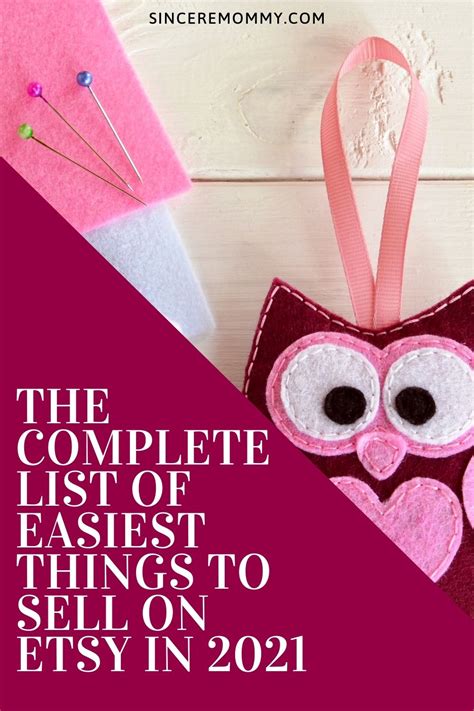 The Complete List Of Easiest Things To Sell On Etsy In 2021