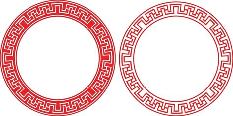 chinese frame asian ornament oriental border circle vector drawing 2211490 vector art at vecteezy