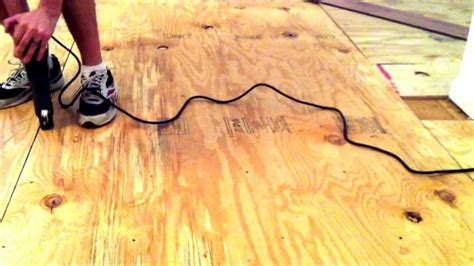 How To Install Plywood On Top Of Your Subfloor Youtube