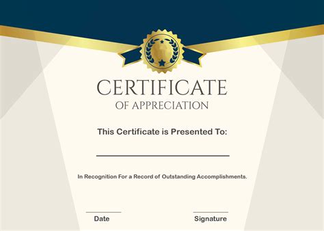 7 Sample Format Of Certificate Of Appreciation Template Howtowiki