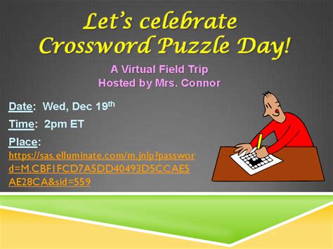 Ain't this crossword telling you this crossword puzzle has several clues and answers related to the color blue and things blue. Crossword Puzzle Day | Field trip, Virtual field trips, Trip