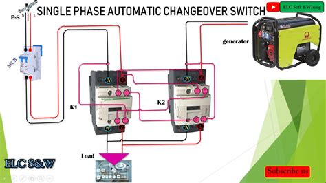 Dale Circuit Single Phase Automatic Changeover Switch Circuit Diagram