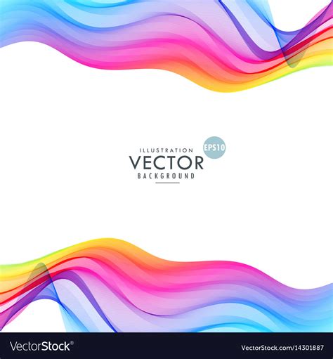 Colorful Wave Design Abstract Background Vector Image