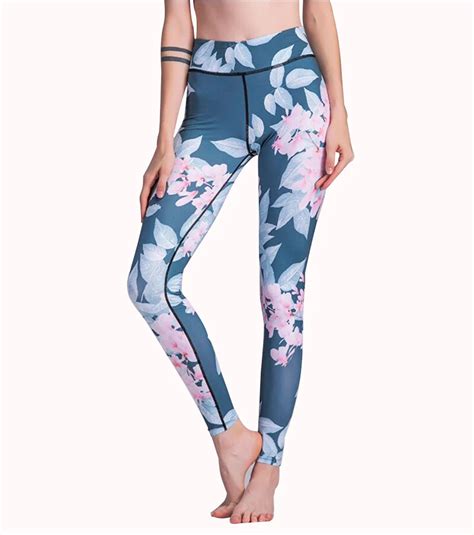 Flora Printed Yoga Pants Legging Stretched Sport Fitness Workout Leggings For Women Sports