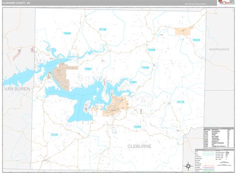Cleburne County Ar Wall Map Premium Style By Marketmaps