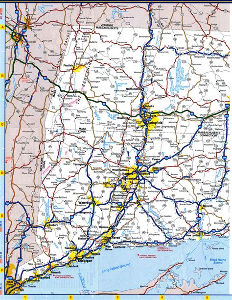 Map Of Connecticut Roads And Highways Large Connecticut State Map