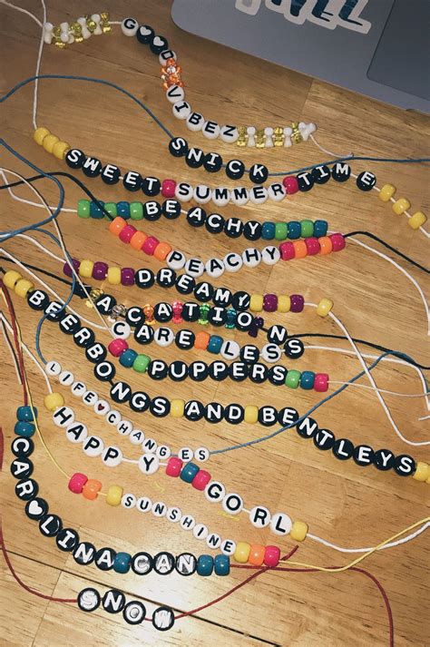 Summer Bracelets Beaded Bracelets With Words Diy Bracelets Colorful